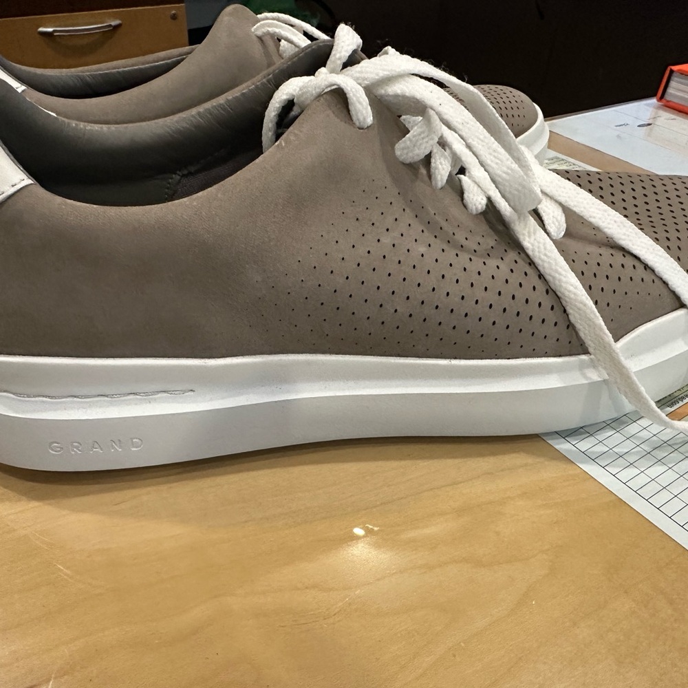 Cole Haan Men's Taupe and White Sneakers